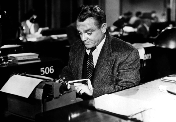 Old-timey journalist